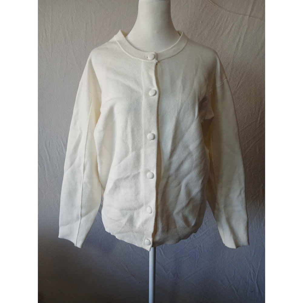 All Row Sweater Button‎ Up Ivory cardigan Small NWOT